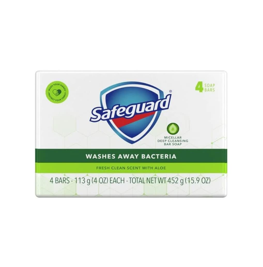 Safeguard White Soap, 4 Oz Ea. - 12 Packs x 4 Count, 48 Bars Case Beauty & Personal Care Safeguard