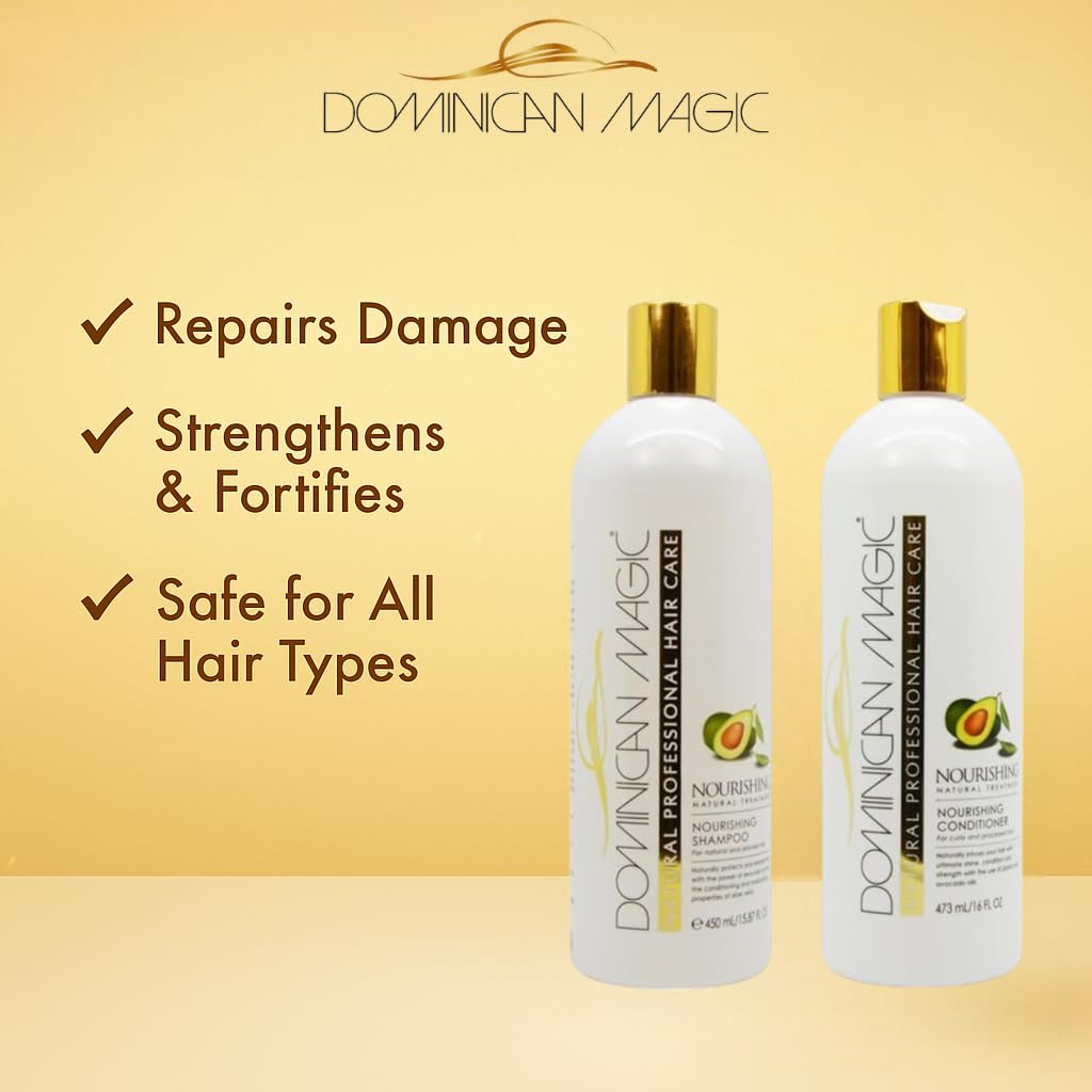 Dominican Magic Nourishing Shampoo - Gentle Cleanse, Strenghtens Hair, For Natural Professional Hair Care, 15.87 Oz, 15.87 Ounces Beauty & Personal Care DOMINICAN MAGIC