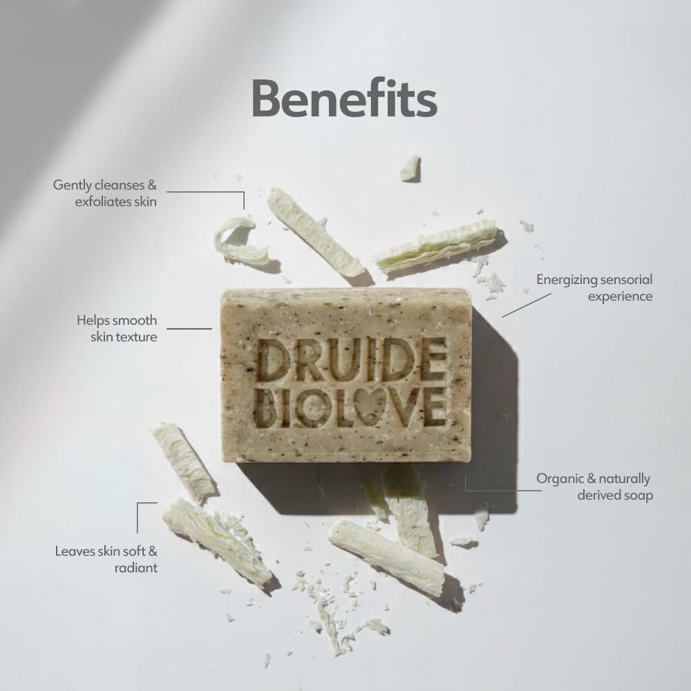 BioLove Exfoliating Body Care Women natural soap Deep Cleansing Men Soap Bar, Exfoliating Body Cleanser Scrub Including Vitamin C, Made in Canada Beauty & Personal Care DRUIDE