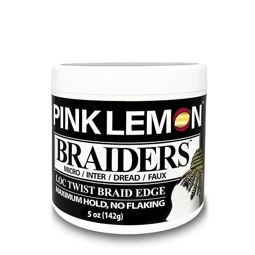 PINK LEMON Braiding Gel (5 oz) - Maximum Hold, No Flaking, Long Lasting Hold, High Shine. For Micro, Inter, Dread, Faux, Loc, Twist, Braid, Edge. Beauty & Personal Care PINK LEMON