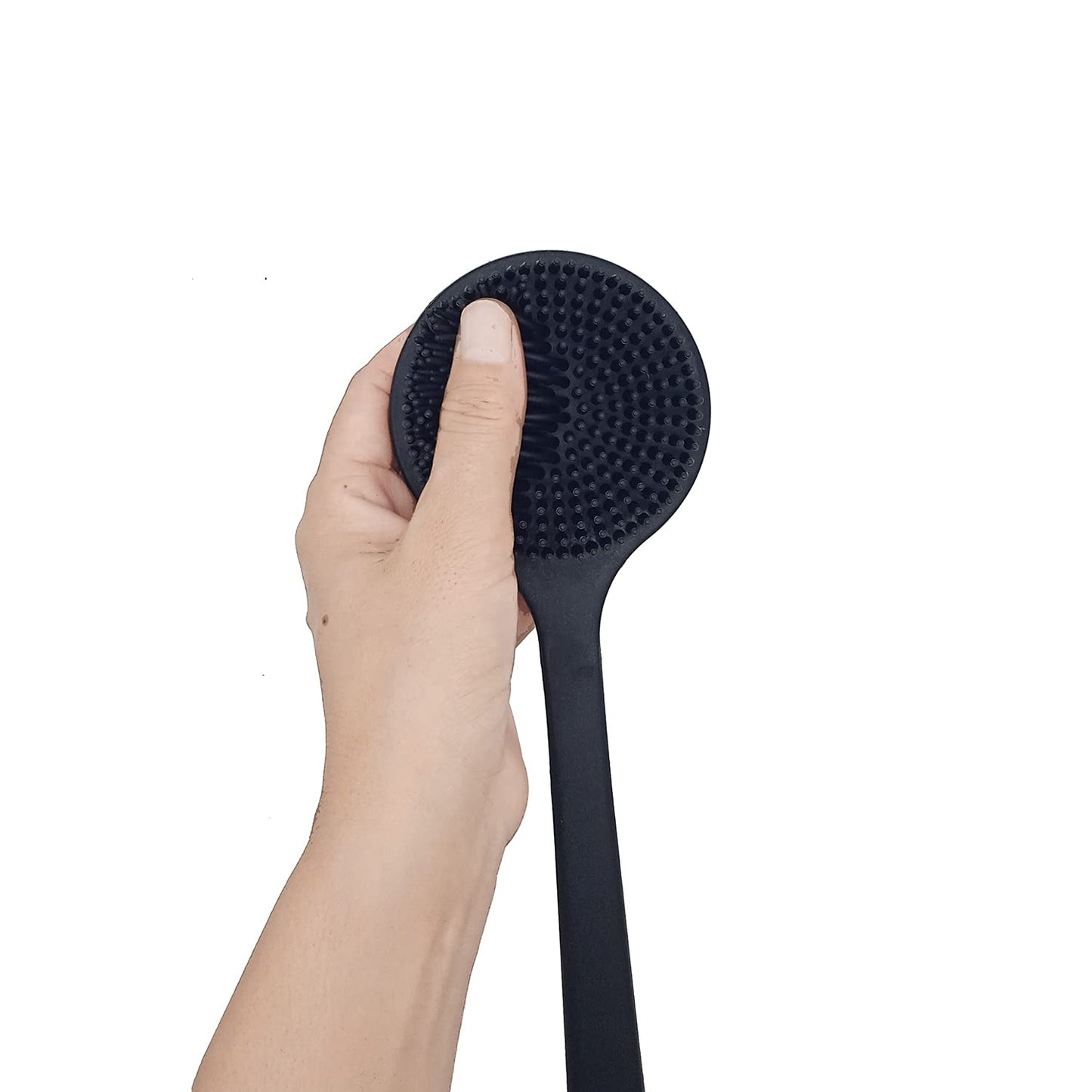 DNC Back Scrubber for Shower Soft Silicone Bath Body Brush with Long Handle (Black) Beauty & Personal Care DNC