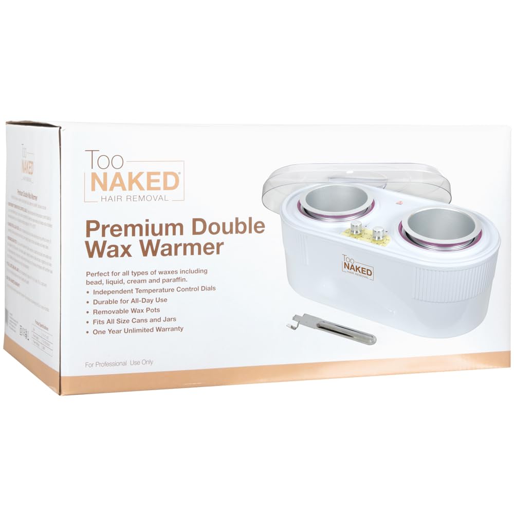 TOO NAKED HAIR REMOVAL Premium Double Wax Warmer, Dual Hair Removal Paraffin Wax Warmer with Adjustable Temperature Controls Beauty and Personal Care TOO NAKED HAIR REMOVAL