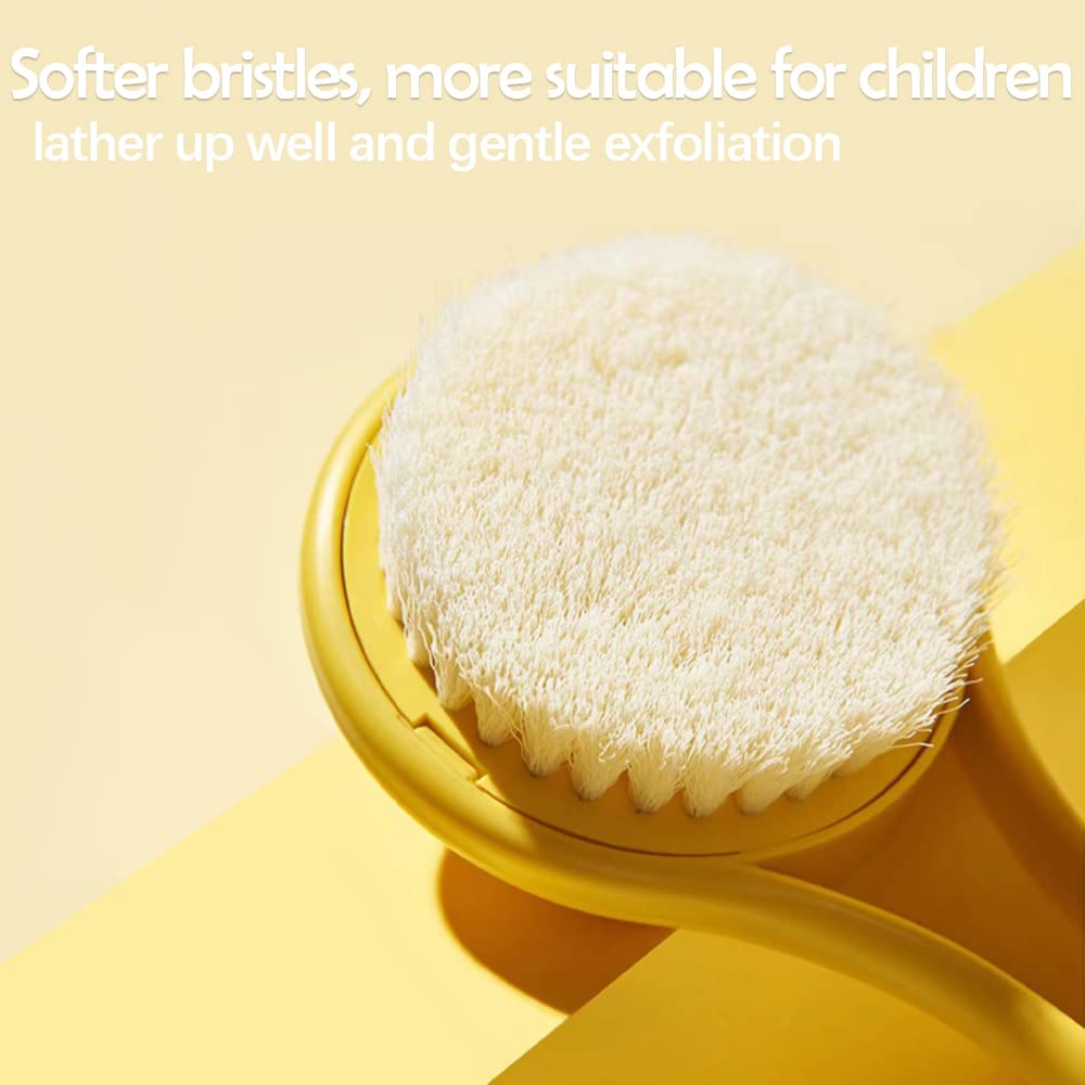 Tuklye Bath Brush, Softer bristles, Long Handle, Suitable for Children Aged 3-12, Cleaning Sweat Stains and Beauty Bath, Wet or Dry Brush, Bath Brush Beauty and Personal Care Tuklye