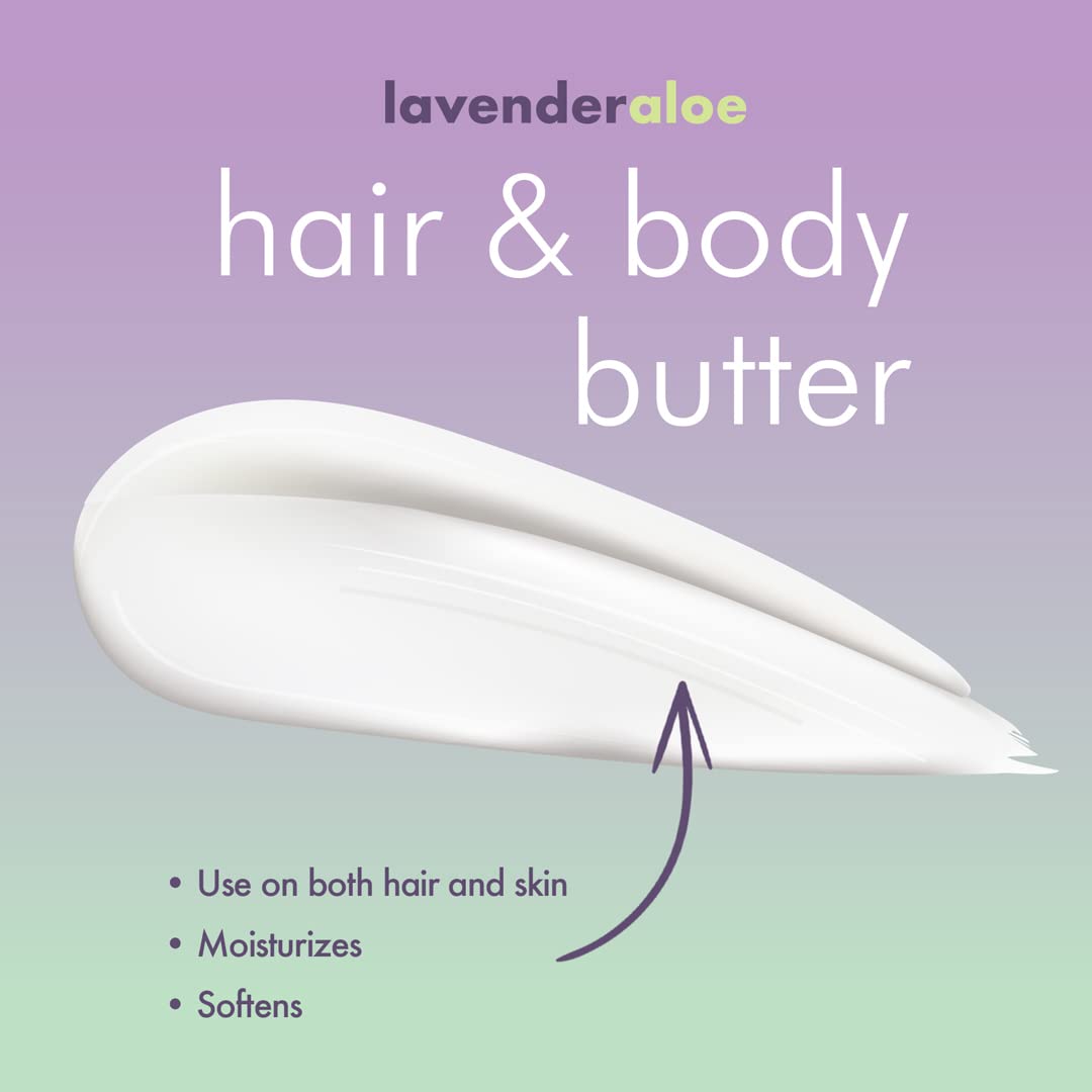 EDEN BodyWorks Lavender Aloe Hair + Body Butter (16 oz) - Natural Moisturizer - Hydrate, Calm and Soothe Hair & Skin Beauty & Personal Care EDEN BodyWorks