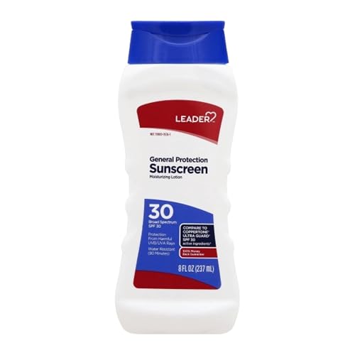 LEADER General Protection Sunscreen Lotion Broad Spectrum SPF 50, Water Resistant Moisturizing Lotion, 8 Ounce Beauty & Personal Care Leader