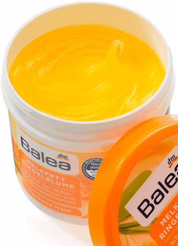 Balea Melkfett milking grease - Calendula Gel-Cream - with Vitamin A - Protects Skin against Environmental Damage/Stress from Cold, Wind, Rain etc Beauty & Personal Care DermiMatch LLC