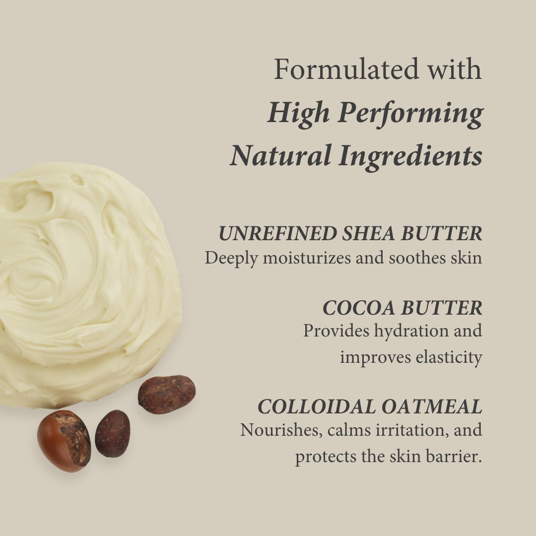 Shea Radiance P.U.R.E. Whipped Shea Butter with Colloidal Oatmeal - Whipped Body Butter Blended with Skin Soothing Oatmeal & Moisturizing Rice Bran Beauty & Personal Care Shea Radiance