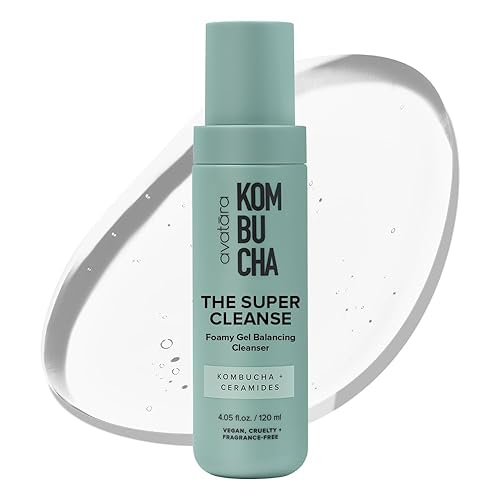 Avatara - Kombucha The Super Cleanse Face Wash, Natural Skin-Balancing Facial Cleanser, Face Cleanser with Hyaluronic Acid and Chicory Root, Skincare Beauty & Personal Care Avatara