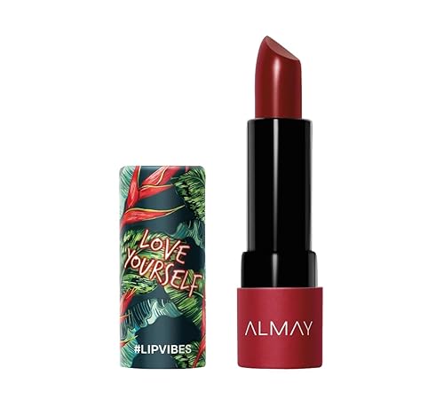 Almay Lip Vibes Lipstick with Vitamin E Oil & Shea Butter, Matte Cream Finish, Hypoallergenic, Love Yourself, 0.14 Oz Beauty & Personal Care Almay