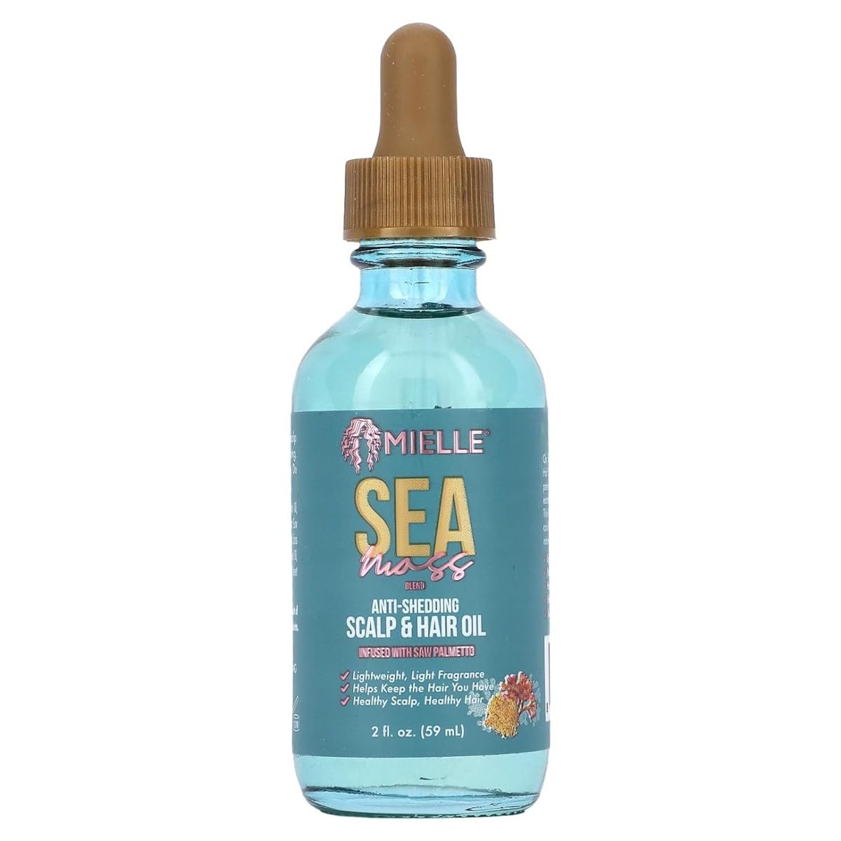 Mielle Anti-Shedding Scalp & Hair Oil, Sea Moss, 2 fl oz (59 ml) Beauty & Personal Care Mielle Organics