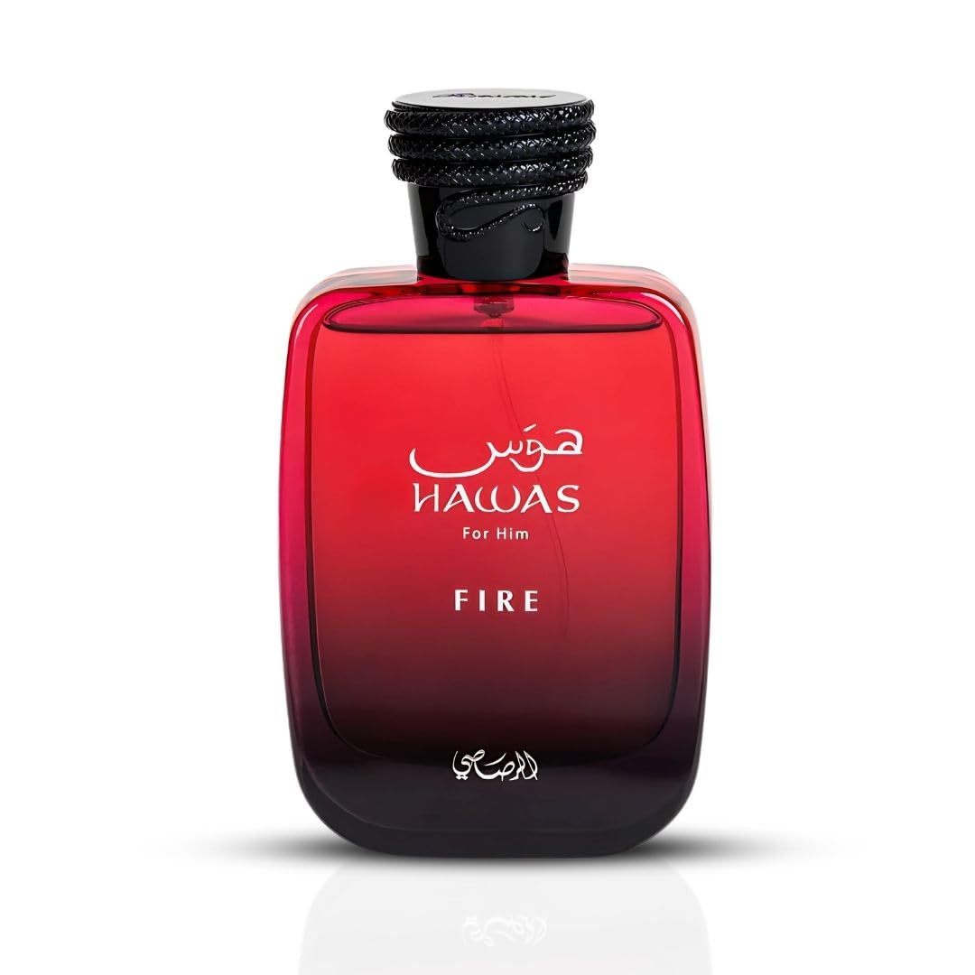 RASASI Hawas Fire Eau De Parfum Spray 100ML(3.4 Oz) - Bold Long Lasting Arabian Perfume For Men With A Fiery Essence - Indulge In A Luxurious Perfume Beauty & Personal Care RASASI