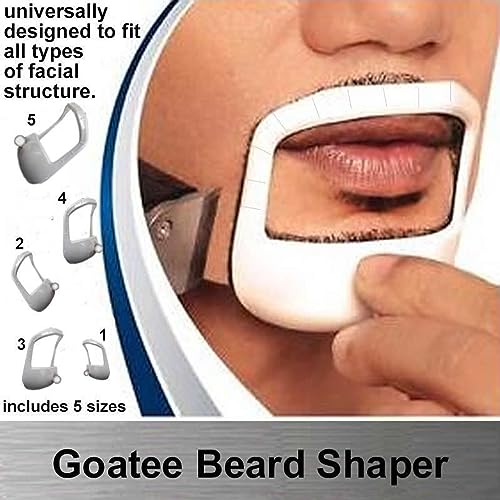 Sonew Beard Shaving Template, Face Hair Styling Templates, Beard Shaping Styling Template, Trimming Beard Shaping Styling Shaper, 2 Set, 5 Different Beauty and Personal Care Sonew