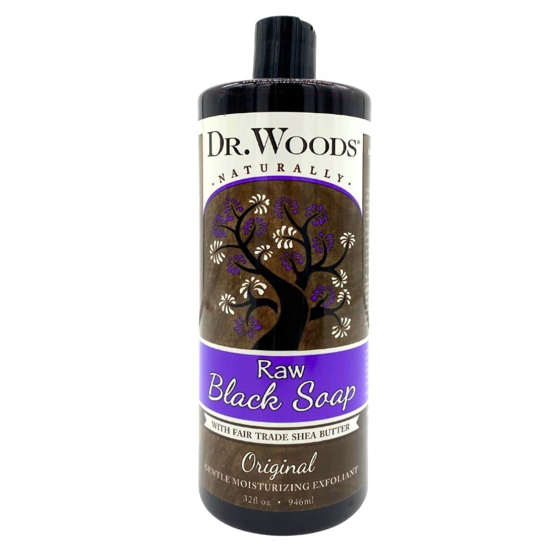Dr. Woods Naturally Original Gentle Moisturizing, Raw Black Soap 32 oz (Pack of 12) Beauty & Personal Care Dr. Woods
