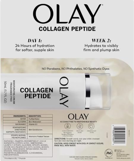Olay Collagen Peptide Firming Plumping Facial Moisture Cream, 1.7 floz, 2pk Beauty & Personal Care Olay