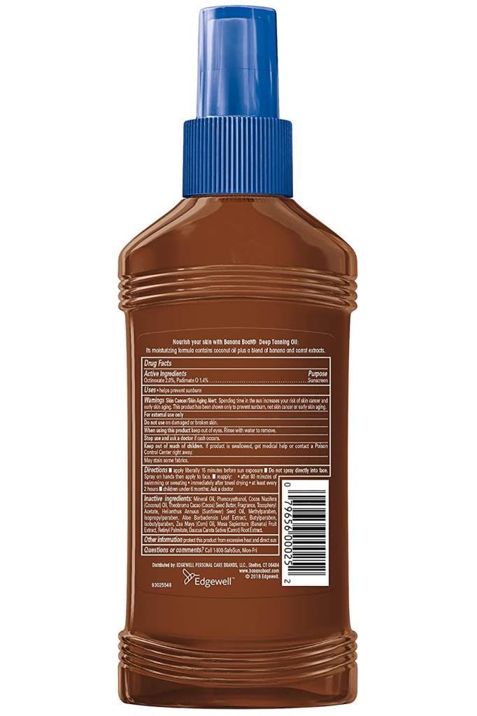 Self tanner Boat Dark Tanning Oil Spray SPF 4 Sunscreen, 8 oz Beauty & Personal Care Banana Boat
