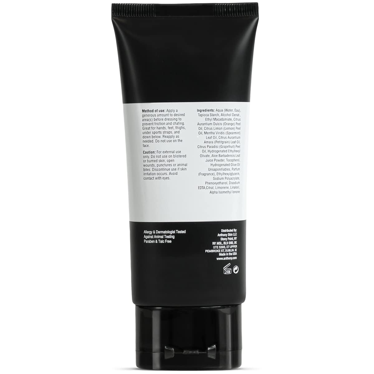 Anthony No Sweat Body Defense Deodorant for Men, Anti-Chafing & Anti-Itch Cream-to-Powder Lotion for Groin, Thighs & Underarms, Talc-Free, Absorbs Beauty & Personal Care Anthony