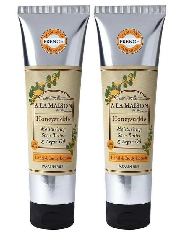 A LA MAISON Moisturizing Cream, Honeysuckle - Uses: Hand, Argan Oil, Pure Shea Butter, Essential Oils, Plant Based, Cruelty-Free, SLS and Paraben Free Beauty & Personal Care A LA MAISON