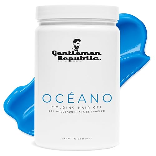 Gentlemen Republic Oceano Men's Hair Gel 32oz - Strong Touchable Hold and High Shine Styling Gel for Hair, 100% Alcohol-Free Professional Formula Beauty & Personal Care Gentlemen Republic