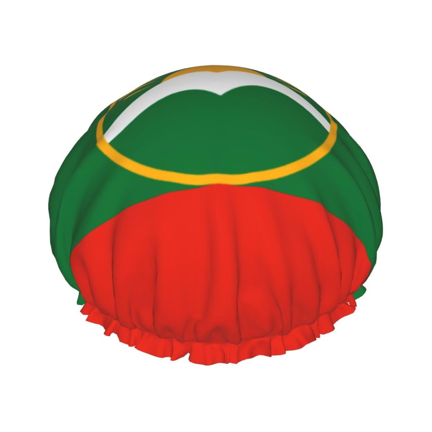 Karachay Cherkessia Flag Prints Shower Cap Double Layer Lined Waterproof Bathing Shower Hat Beauty and Personal Care Hayyett