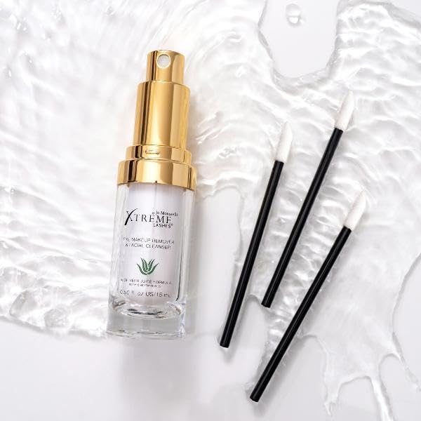 Xtreme Lashes Mini Cleansing Kit - Eyelash Extension Compatible - Includes 15mL Makeup Removal & Facial Cleanser & 25 Pack of Applicators Beauty & Personal Care Xtreme Lashes