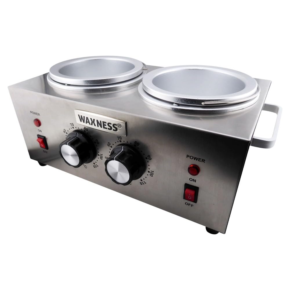 Double Wax Heater WN-5002 Titanium Elite Series 2 X 1 lb Beauty and Personal Care Waxness