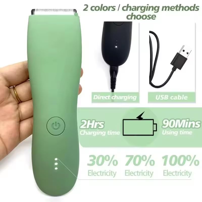 QDKVTNDJZ Body Pubic Hair Trimmer for Men, Electric Groin, Waterproof Groomer with Replaceable Ceramic Blade Beauty and Personal Care QDKVTNDJZ