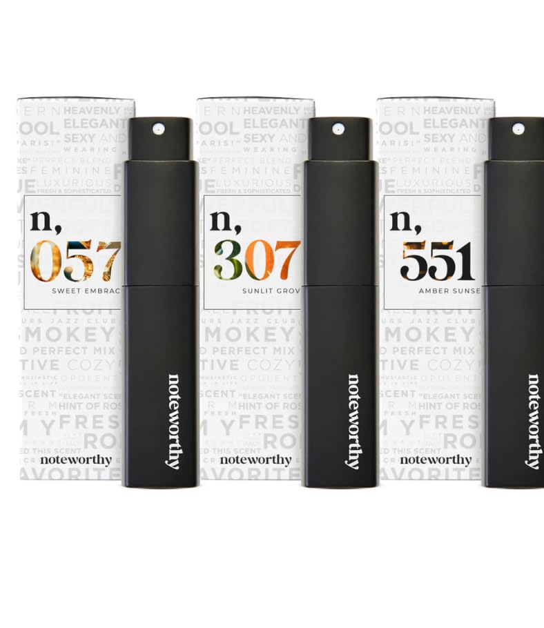 Noteworthy Essentials Trio Travel Spray Bundle - 3-Piece Fragrance Set for Men & Women, Long-Lasting Perfume, TSA-Approved, Perfect for Gift Giving Beauty & Personal Care Noteworthy