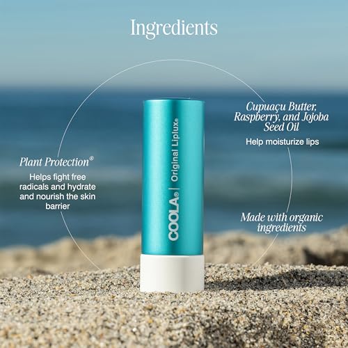 COOLA Organic Liplux Lip Balm and Sunscreen with SPF 30, Dermatologist Tested Lip Care for Daily Protection, Vegan and Gluten Free, 0.15 Oz Beauty & Personal Care COOLA