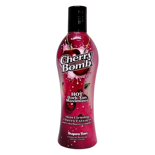 Supre Cherry Bomb Red Hot Dark Accelerator Tanning Lotion 8 oz. Beauty & Personal Care Supre