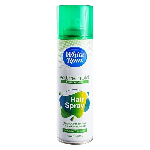 White Rain Hairspray Extra Hold Unscented, 7 oz (Pack of 2), Aerosol Hairspray for Women & Men, Humidity Resistant, Fragrance-Free, Non-Sticky Beauty & Personal Care White Rain