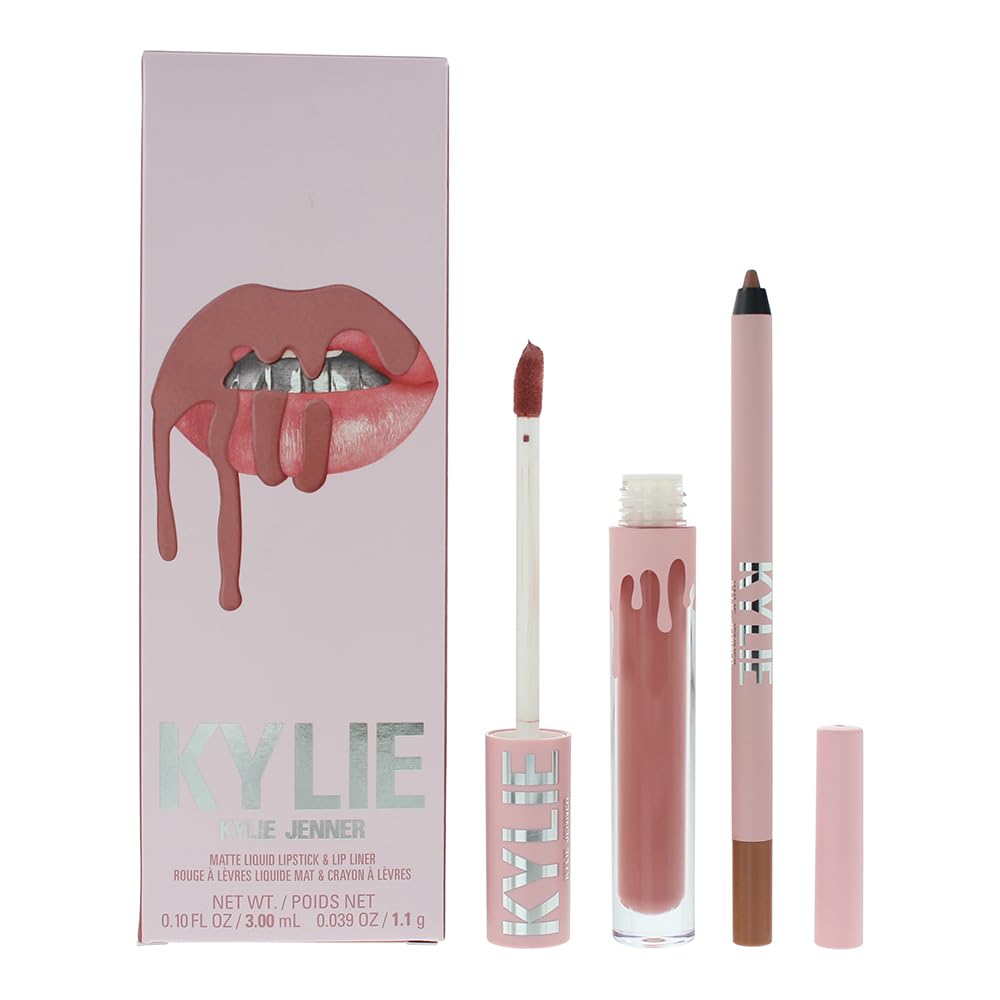 Matte Lip Kit - 808 Kylie by Kylie Cosmetics for Women - 2 Pc 0.10oz Matte Liquid Lipstick, 0.03oz Lip Liner Beauty & Personal Care KYLIE