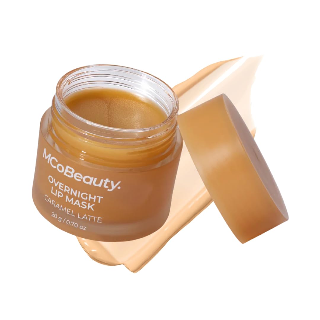 MCoBeauty Double Duty Lip Mask - Caramel Latte Hydrating Overnight Balm Beauty and Personal Care MCoBeauty