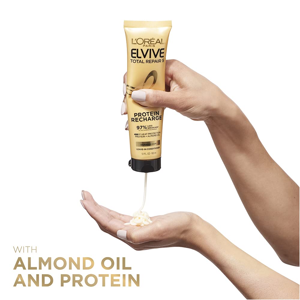 L’Oréal Paris Elvive TR5 Repairing Shampoo, Conditioner and Protein Recharge, Total Repair 5, 1 Count Beauty & Personal Care L'Oreal Paris