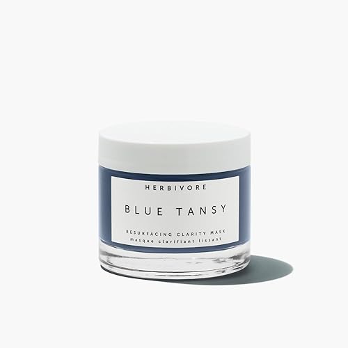 HERBIVORE Blue Tansy Resurfacing Clarity Mask | Acne Clarifying Face Mask Reduces Redness & Refines Pores | for Oily Skin, Vegan, 60 mL / 2.02 oz Beauty & Personal Care HERBIVORE