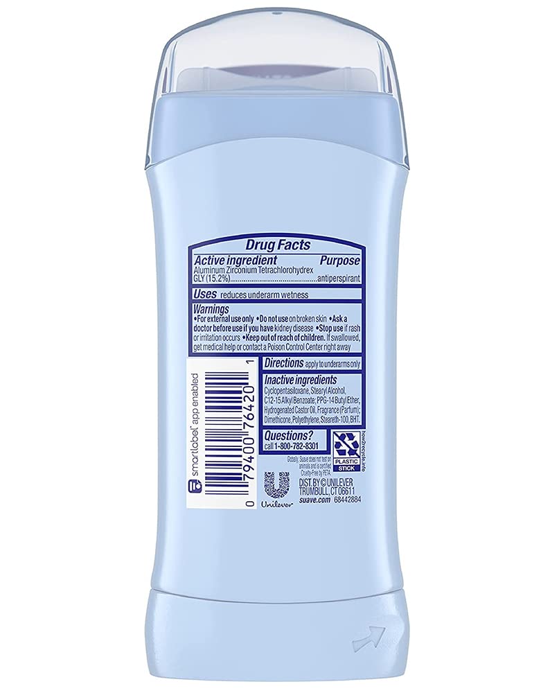 Suave Deodorant 2.6 Ounce 24Hr Fresh Invisible Solid (76ml) (2 Pack) Beauty and Personal Care Suave
