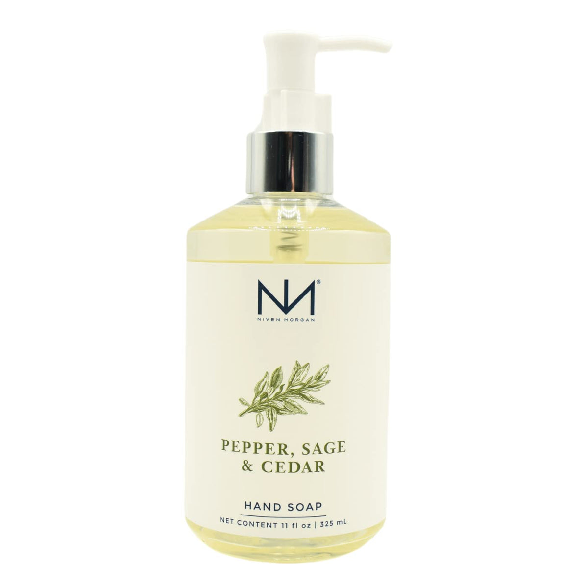 Niven Morgan Pepper, Sage and Cedar Hand Soap 11fl.oz. 325ml. Beauty & Personal Care Niven Morgan