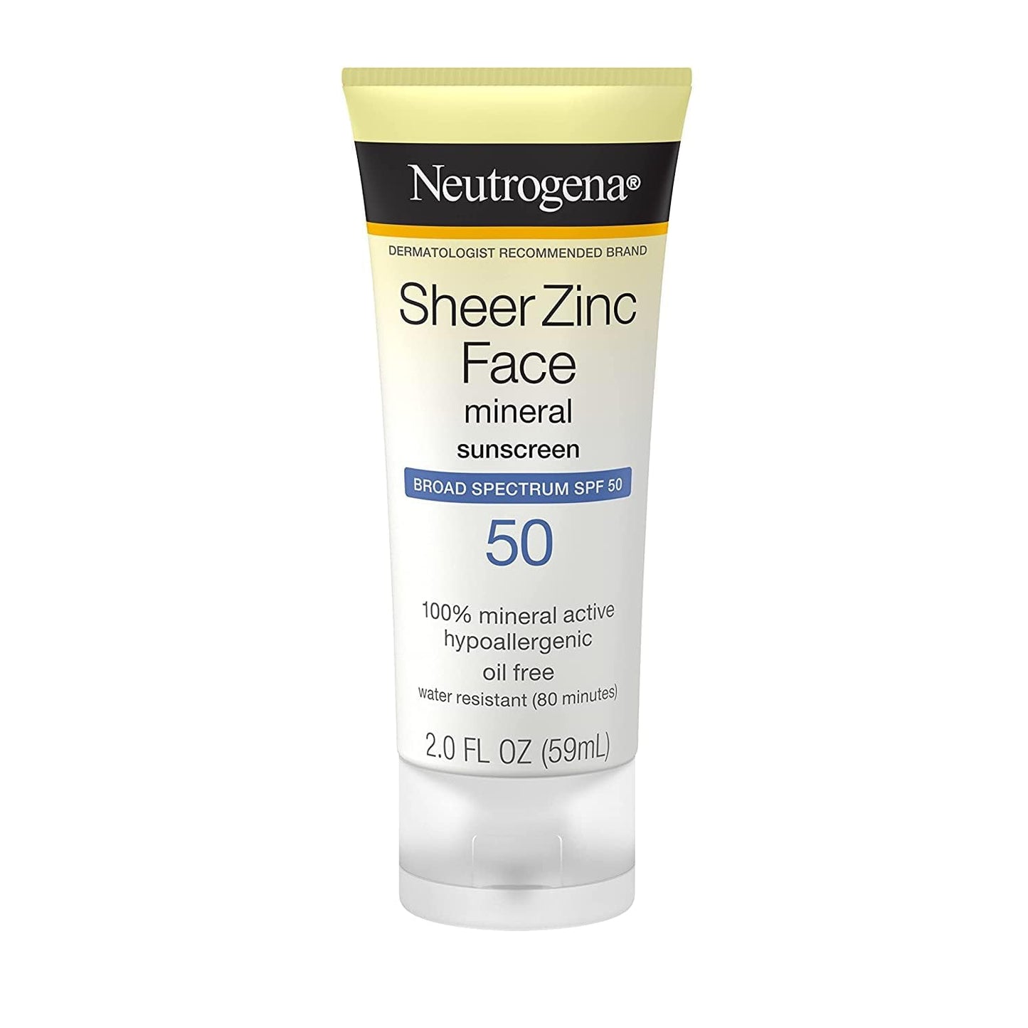 Neutrogena Sheer Zinc Face Dry Touch Spf#50 Sunscreen 2 Ounce (59ml) (2 Pack) Beauty & Personal Care Neutrogena