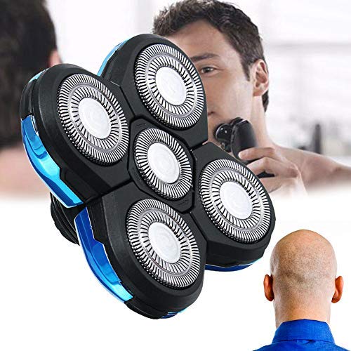 Shaver Blade Heads for 5 Heads Razor Blade Heads, Electric Razor Head Replacement Blades Beard Cutter Easy Install for Head and Face (Blue) Beauty and Personal Care CfoPiryx