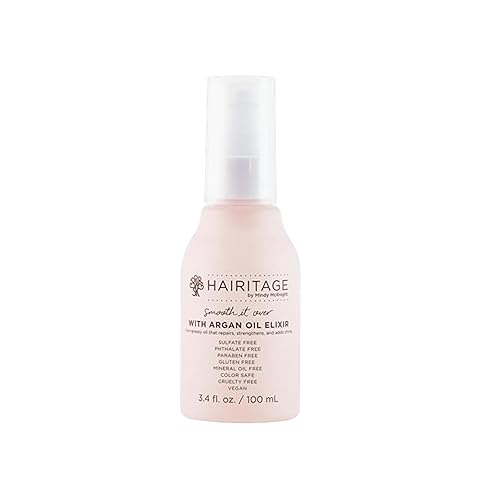 Hairitage Argan Oil Hair Oil Spray for Frizzy, Curly + Dry Damaged Hair - Lightweight Hair Oil Conditioner for Women + Men - Styling + Finishing + Beauty & Personal Care Hairitage