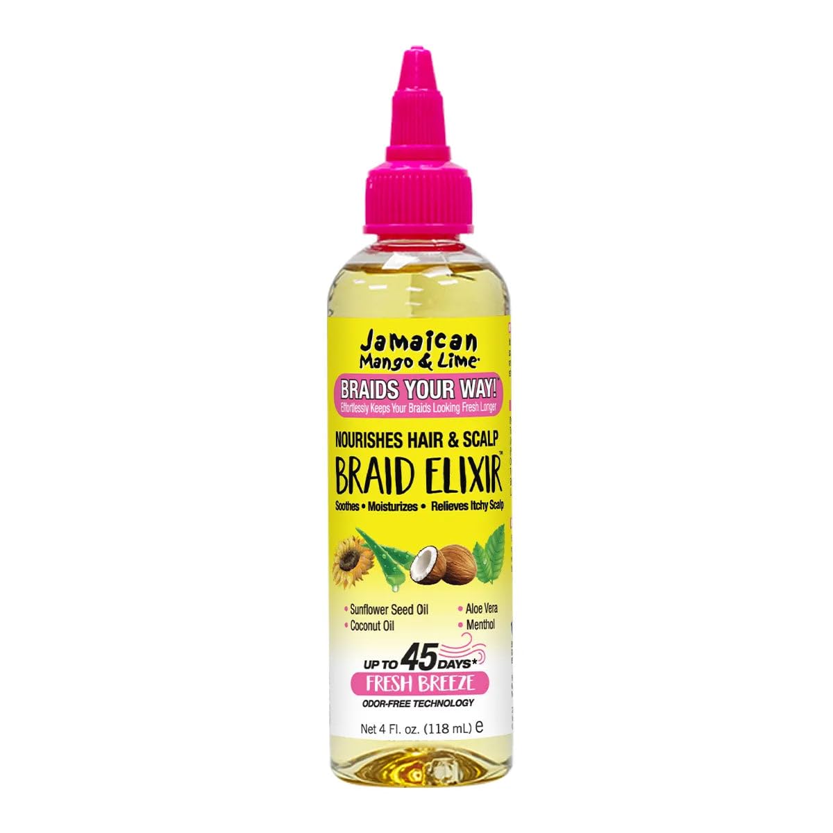 Jamaican Mango & Lime Braids Your Way Elixir - Lightweight Nourishing Oil for Boho Braids, Locs & Twists - Hydrating Scalp Treatment for Protective