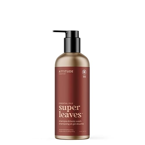 ATTITUDE 2-in-1 Body Wash and Hair Shampoo, EWG Verified Shower Gel, Dermatologically Tested, Made with Naturally Derived Ingredients, Vegan Personal Beauty & Personal Care ATTITUDE