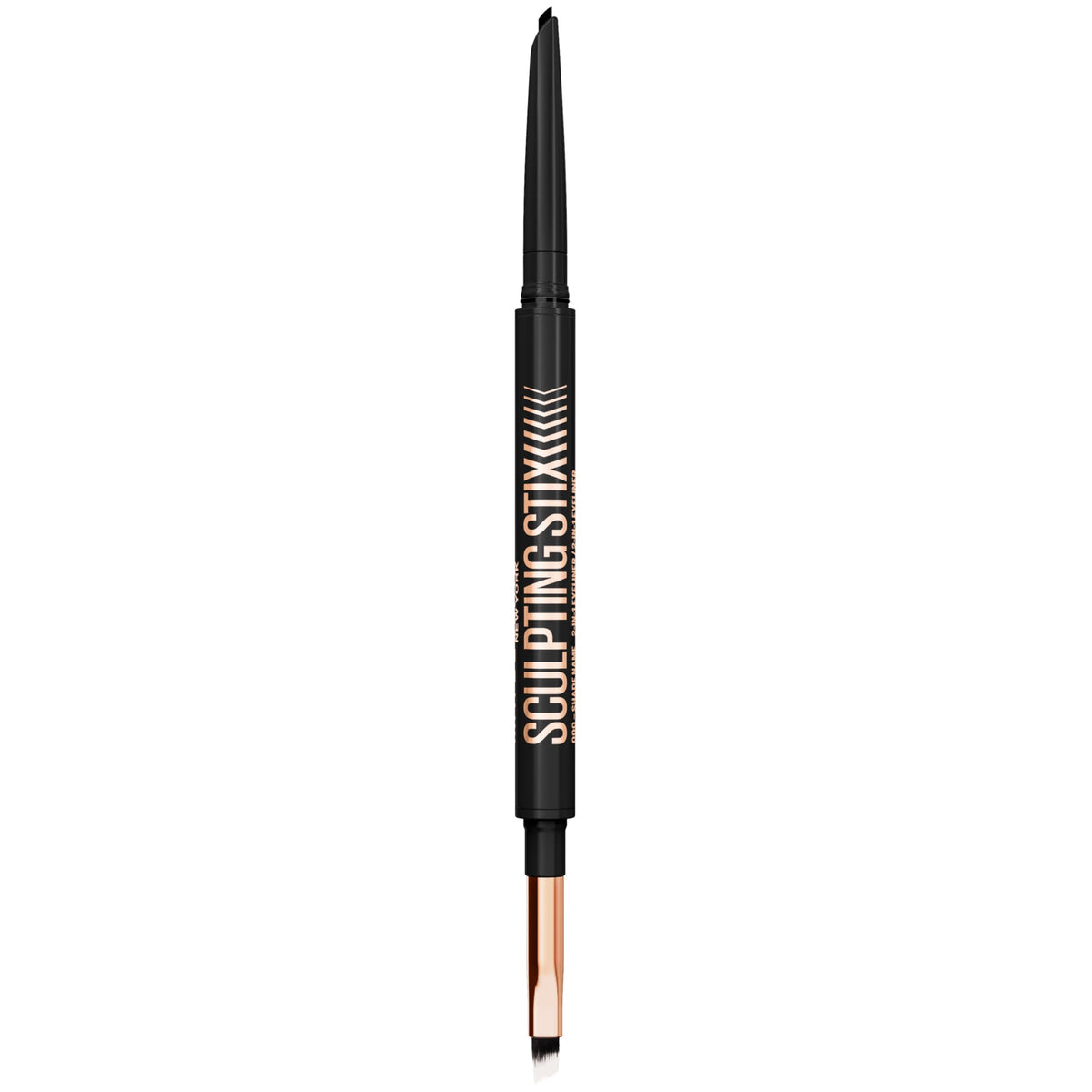 MAYBELLINE Sculpting Stix 2-in-1 Eyeliner, Dual Ended Black Eye Liner With Up to 24HR Wear, Smudge and Sweat-Resistant Eye Makeup Formula, Black Blur