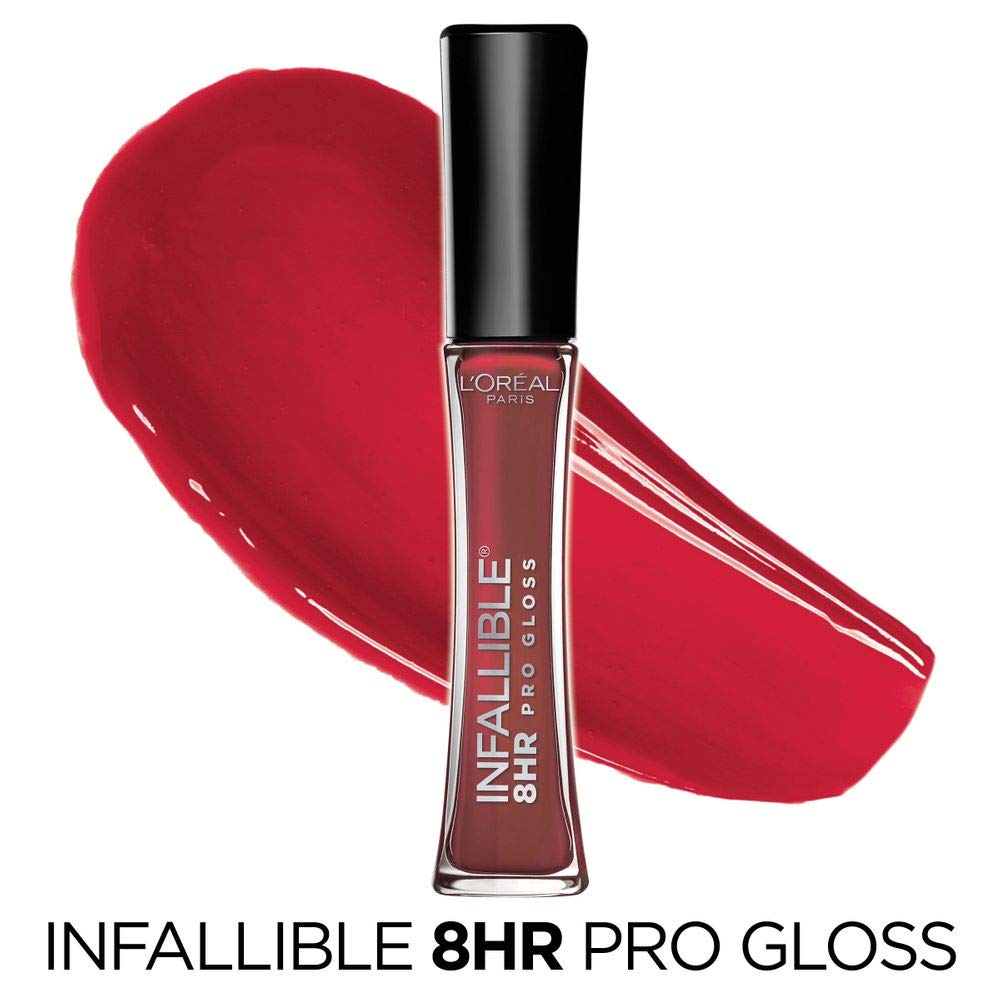 L’Oreal Paris Makeup Infallible 8 Hour Hydrating Lip Gloss, Cherry Flash, 0.21 Fl Oz Beauty & Personal Care L'Oreal Paris