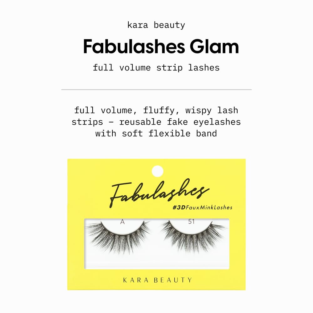 KARA BEAUTY 3D Faux Mink Strip Lashes - Reusable False Eyelashes - Lightweight, Beginner-Friendly Eye Lashes for Special Occasion, Wedding, Prom Beauty & Personal Care Kara Beauty
