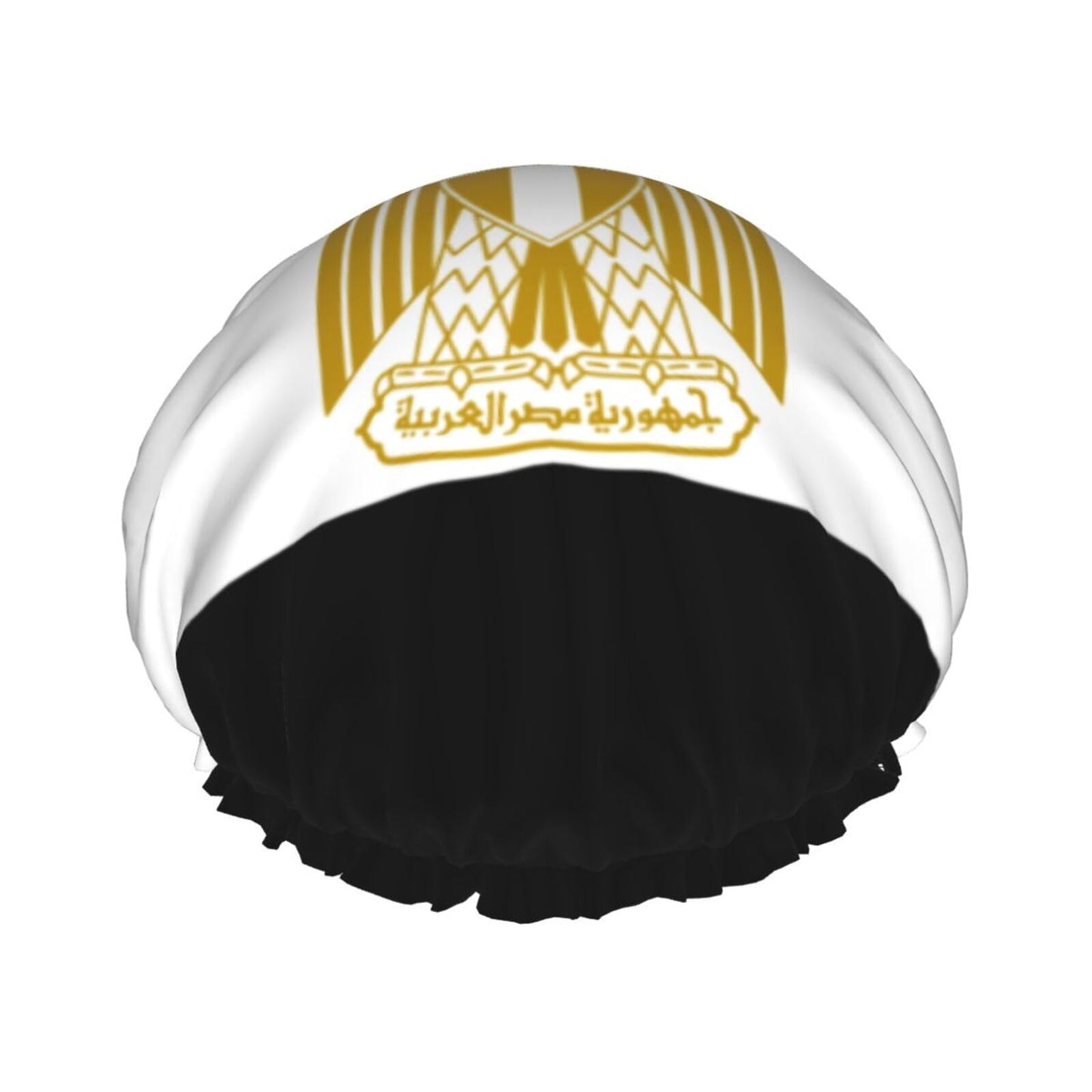 Egypt Flag Prints Shower Cap Double Layer Lined Waterproof Bathing Shower Hat Beauty and Personal Care Hayyett