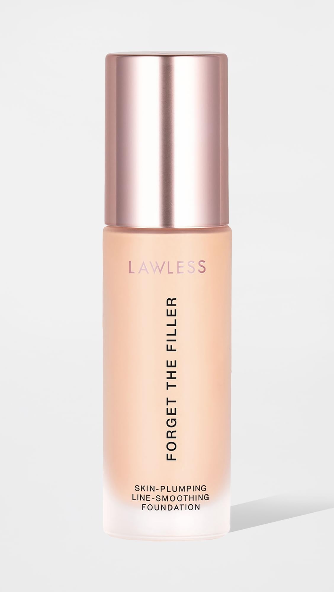 LAWLESS Women's Forget the Filler Skin-Plumping Line-Smoothing Foundation, 3F, fair with warm-golden undertones, 1.0 Ounce