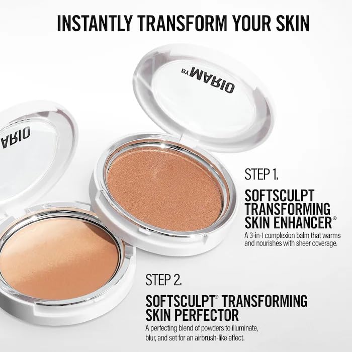 MAKEUP BY MARIO Softsculpt Transforming Skin Enhancer in Light-Medium Shade - Radiant Finish for Light to Light-Medium Skin Tones - Full Size 0.18