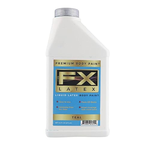 Liquid Latex Fashions- Ammonia Free Natural Face paint for Kids and Adults, Ideal for Artwork, Parties, School Plays, Cosplays and Concerts, Teal- 16 Beauty & Personal Care Liquid Latex Fashions