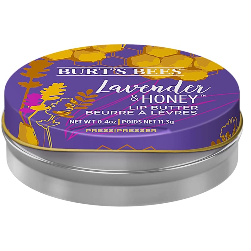 Burt's Bees 100% Natural Origin Lip Butter With Moisturizing Shea And Cocoa Butters, Lavender & Honey, 1 Tin Beauty and Personal Care Burt's Bees