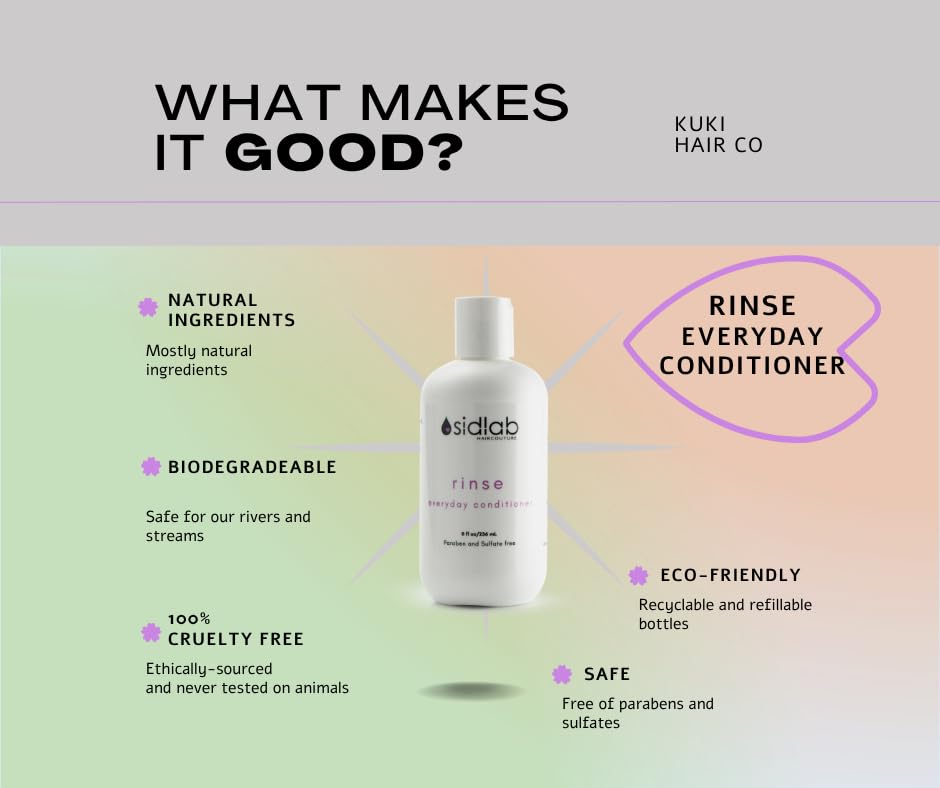 Sidlab Haircouture Rinse Everyday Conditioner gentle lightweight shampoo 2oz Beauty & Personal Care Sidlab Haircouture